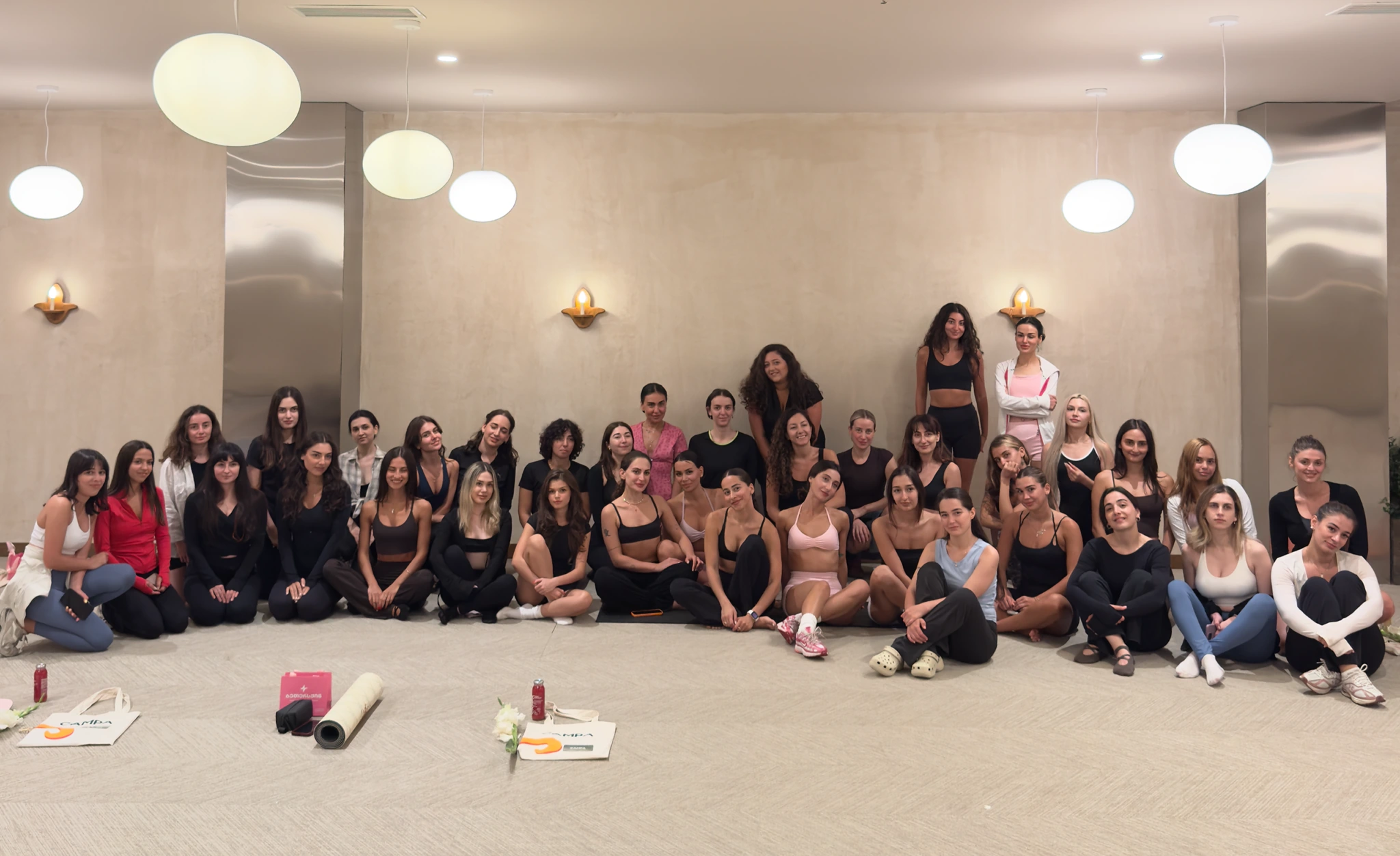Indoor retreat group at Pabellón Hotel